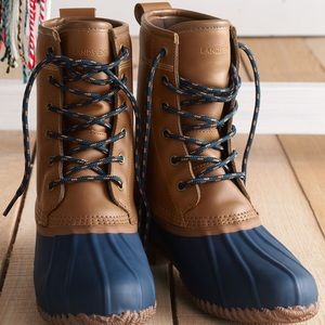 New Lands End Womens Lined Duck Boots 